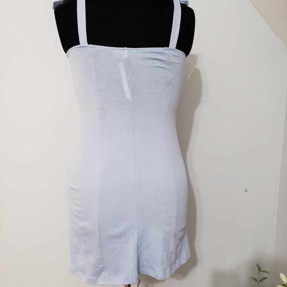 NWT Asos Daytime Shoulder Tie Plunge V Neckline Mini Sundress Sz 2 - Picture 9 of 12